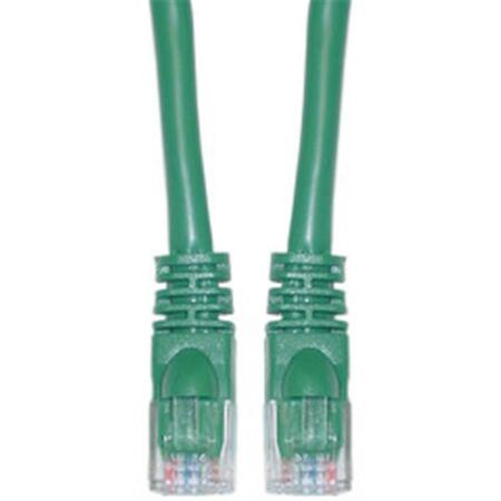 CABLE WHOLESALE Cat6a Green Ethernet Patch Cable Snagless Molded Boot 500 MHz 7 foot 13X6-05107